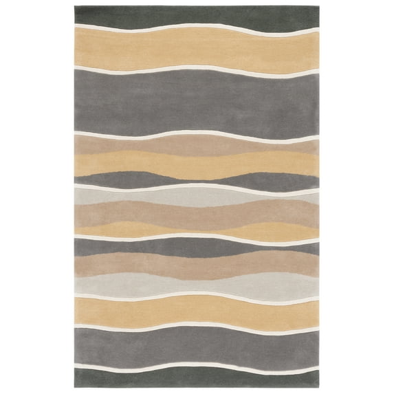 SAFAVIEH Soho Branislav Coastal Area Rug, Grey/Gold, 5' x 8'