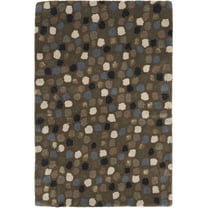 SAFAVIEH Soho Brent Polka Dots Wool Area Rug, Dark Grey/Multi, 2' x 3'