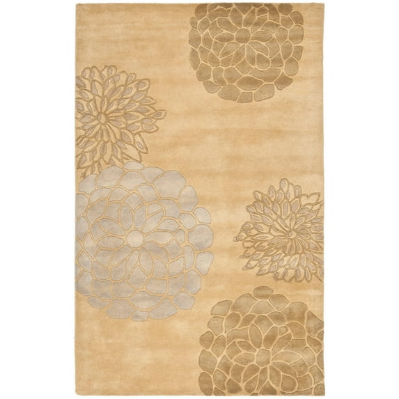 SAFAVIEH Soho Brisbane Abstract Wool Area Rug, Beige/Multi, 5' x 8'