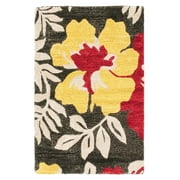 SAFAVIEH Soho Brooklyn Floral Wool Area Rug, Brown/Multi, 2' x 3'