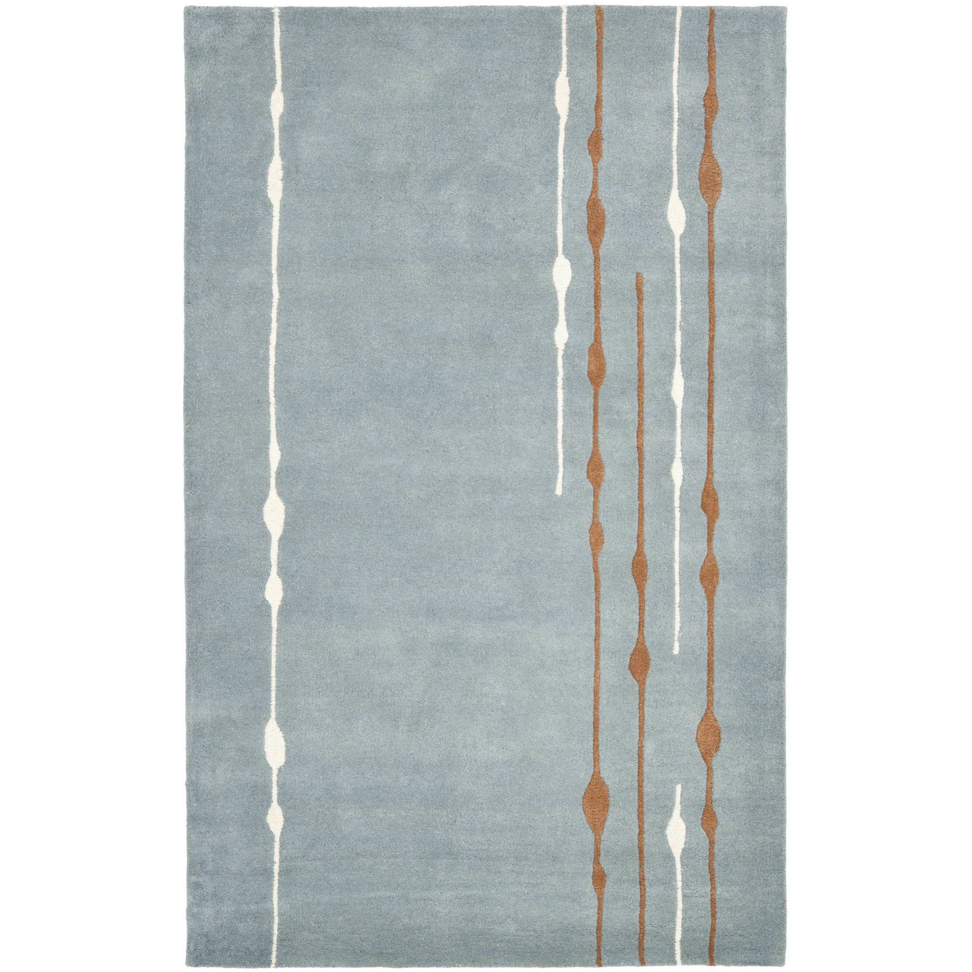 SAFAVIEH Soho Caleb Striped Wool Area Rug, Blue/Multi, 5' x 8'