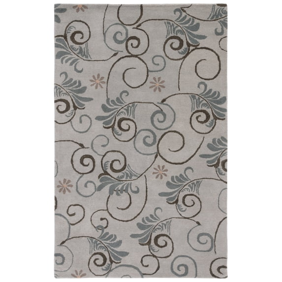 SAFAVIEH Soho Camillo Floral Wool Area Rug, Grey/Multi, 2' x 3'