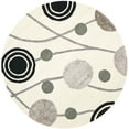 thumbnail image 1 of SAFAVIEH Soho Capri Geometric Wool Area Rug, Ivory/Grey, 6' x 6' Round, 1 of 10