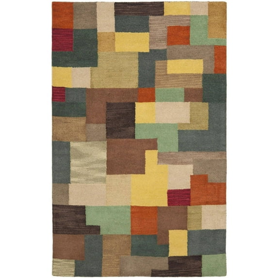 SAFAVIEH Soho Catalina Geometric Wool Area Rug, Multi, 5' x 8'