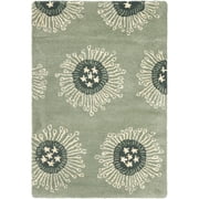 SAFAVIEH Soho Cedar Floral Wool Area Rug, Light Blue/Multi, 2' x 3'