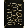 thumbnail image 1 of SAFAVIEH Soho Chason Geometric Wool Area Rug, Black/Ivory, 7'6" x 9'6", 1 of 8
