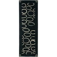 thumbnail image 1 of SAFAVIEH Soho Chason Geometric Wool Runner Rug, Black/Ivory, 2'6" x 12', 1 of 8