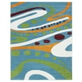 thumbnail image 1 of SAFAVIEH Soho Cheryl Abstract Wool Area Rug, Teal/Multi, 6' x 6' Round, 1 of 10