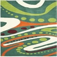 thumbnail image 1 of SAFAVIEH Soho Cheryl Geometric Wool Area Rug, Teal/Multi, 6' x 6' Square, 1 of 8