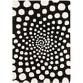 thumbnail image 1 of SAFAVIEH Soho Chloe Polka Dots Wool Area Rug, Black/Ivory, 2' x 3', 1 of 9