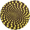 thumbnail image 1 of SAFAVIEH Soho Chloe Polka Dots Wool Area Rug, Brown/Green, 6' x 6' Round, 1 of 8