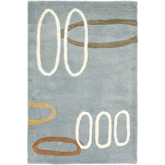 SAFAVIEH Soho Christy Abstract Wool Area Rug, Blue/Multi, 2' x 3'