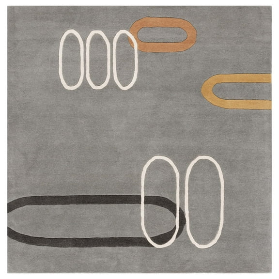 SAFAVIEH Soho Christy Geometric Area Rug, Blue/Multi, 6' x 6' Square