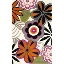 SAFAVIEH Soho Claire Floral Wool Area Rug, Ivory/Multi, 3'6" x 5'6"