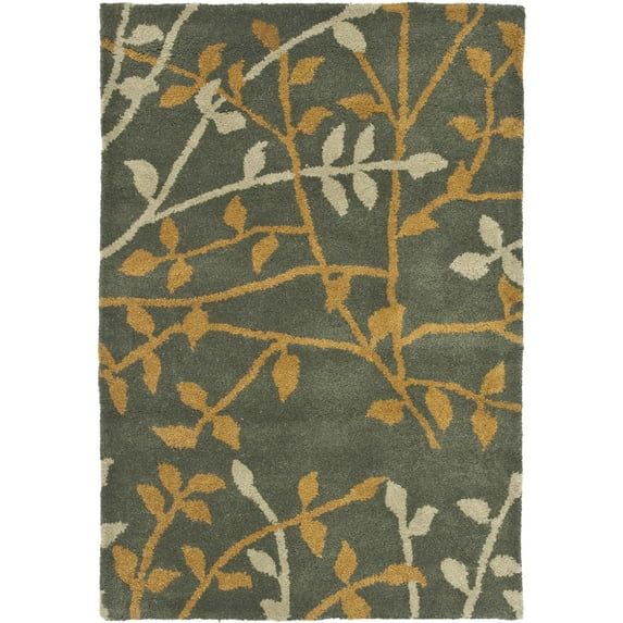 SAFAVIEH Soho Clara Floral Wool Area Rug, Grey/Multi, 2' x 3'