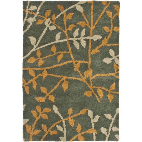 SAFAVIEH Soho Clara Floral Wool Area Rug, Grey/Multi, 7'6" x 9'6"