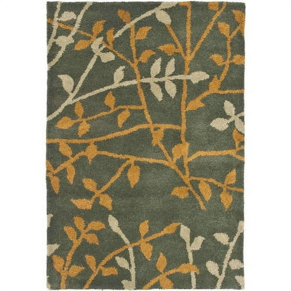 SAFAVIEH Soho Clara Floral Wool Area Rug, Grey/Multi, 7'6" x 9'6"