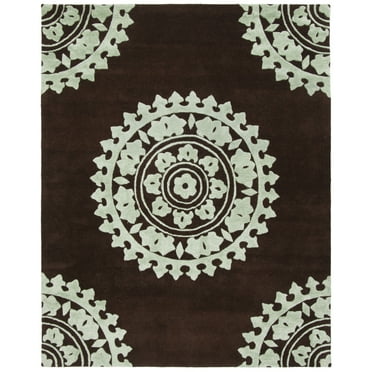 SAFAVIEH Soho Collection SOH732C Handmade Brown/Teal Rug