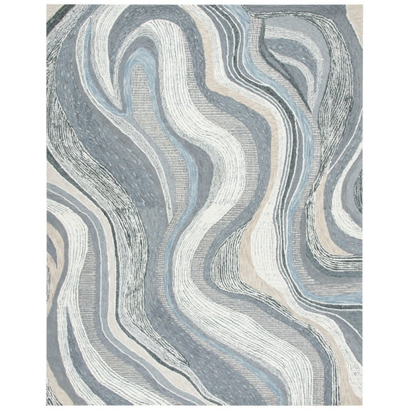 SAFAVIEH Soho Collection SOH879F Handmade Grey/Ivory Rug