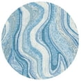 thumbnail image 1 of Safavieh Soho Stanice Abstract Area Rug, Blue/Ivory, 6' x 6' Round, 1 of 8