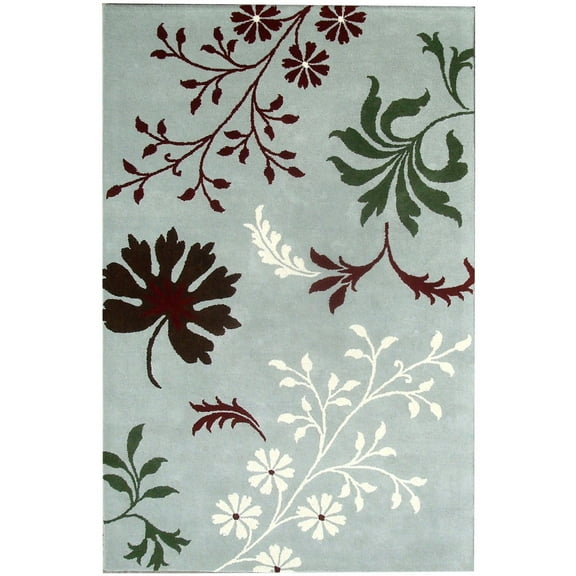 SAFAVIEH Soho Cori Floral Wool Area Rug, Blue/Multi, 3'6" x 5'6"