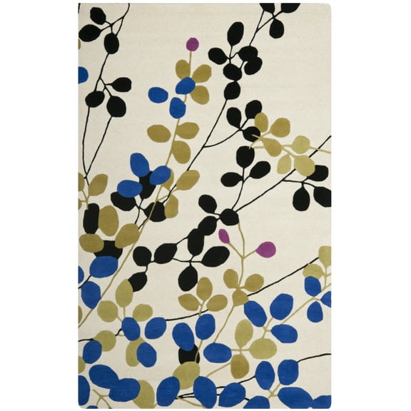 SAFAVIEH Soho Cymone Abstract Area Rug, Ivory/Multi, 6' x 9'