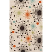 SAFAVIEH Soho Danielle Fire Works Wool Area Rug, Ivory/Multi, 8'3" x 11'