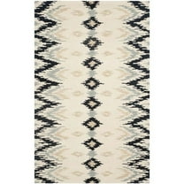 SAFAVIEH Soho Daven Southwestern Wool Area Rug, Ivory/Dark Grey, 2' x 3'