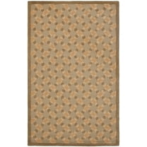 SAFAVIEH Soho Deforrest Striped Wool Area Rug, Brown/Sage, 8' x 10'