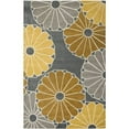 thumbnail image 1 of SAFAVIEH Soho Deven Floral Wool Area Rug, Grey/Yellow, 7'6" x 9'6", 1 of 10