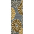 thumbnail image 1 of SAFAVIEH Soho Deven Floral Wool Runner Rug, Grey/Yellow, 2'6" x 6', 1 of 10