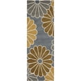 thumbnail image 1 of SAFAVIEH Soho Deven Floral Wool Runner Rug, Grey/Yellow, 2'6" x 8', 1 of 10