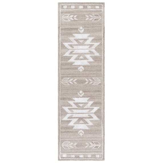 SAFAVIEH Soho Dinah Geometric Runner Rug, Beige/Ivory, 2'3" x 8'
