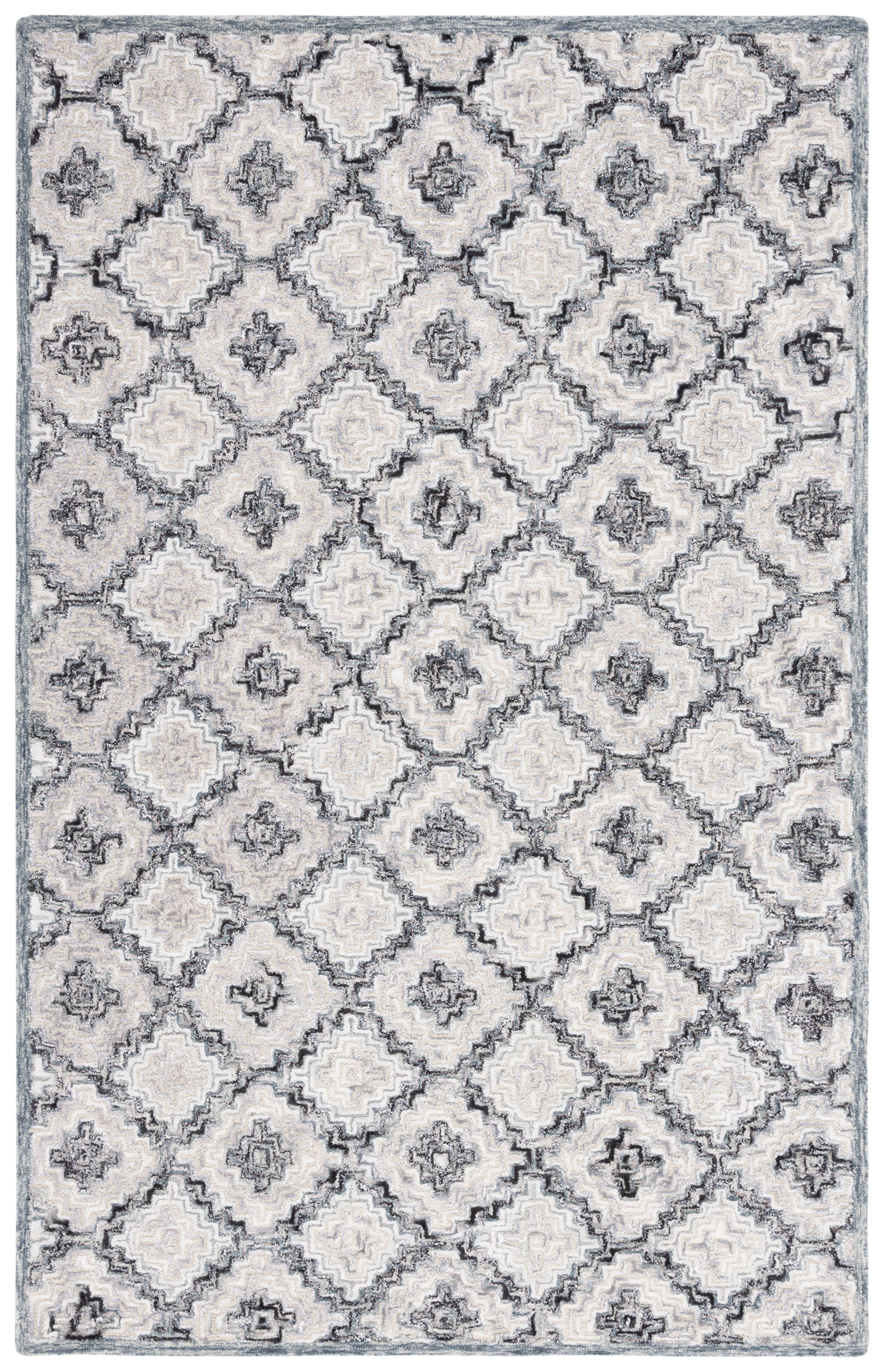 SAFAVIEH Soho Donette Geometric Area Rug, Grey/Ivory, 8' x 10'