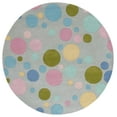 thumbnail image 1 of SAFAVIEH Soho Dots Geometric Wool Area Rug, Grey/Multi, 6' x 6' Round, 1 of 8