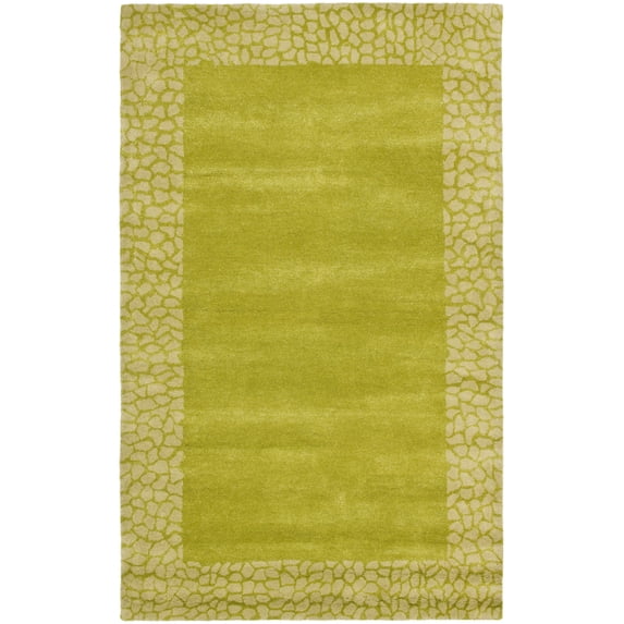 SAFAVIEH Soho Easton Polka Dots Wool Area Rug, Green/Light Green, 6' x 6' Square