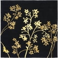 thumbnail image 1 of SAFAVIEH Soho Emerald Floral Wool Area Rug, Black/Lime, 8' x 8' Square, 1 of 10