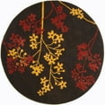 thumbnail image 1 of SAFAVIEH Soho Emerald Floral Wool Area Rug, Brown/Red, 8' x 8' Round, 1 of 10