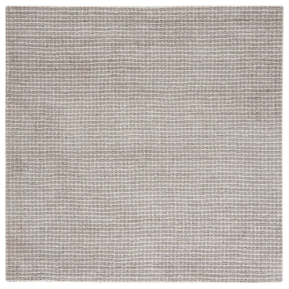 SAFAVIEH Soho Emerson Solid Area Rug, Silver, 6' x 6' Square