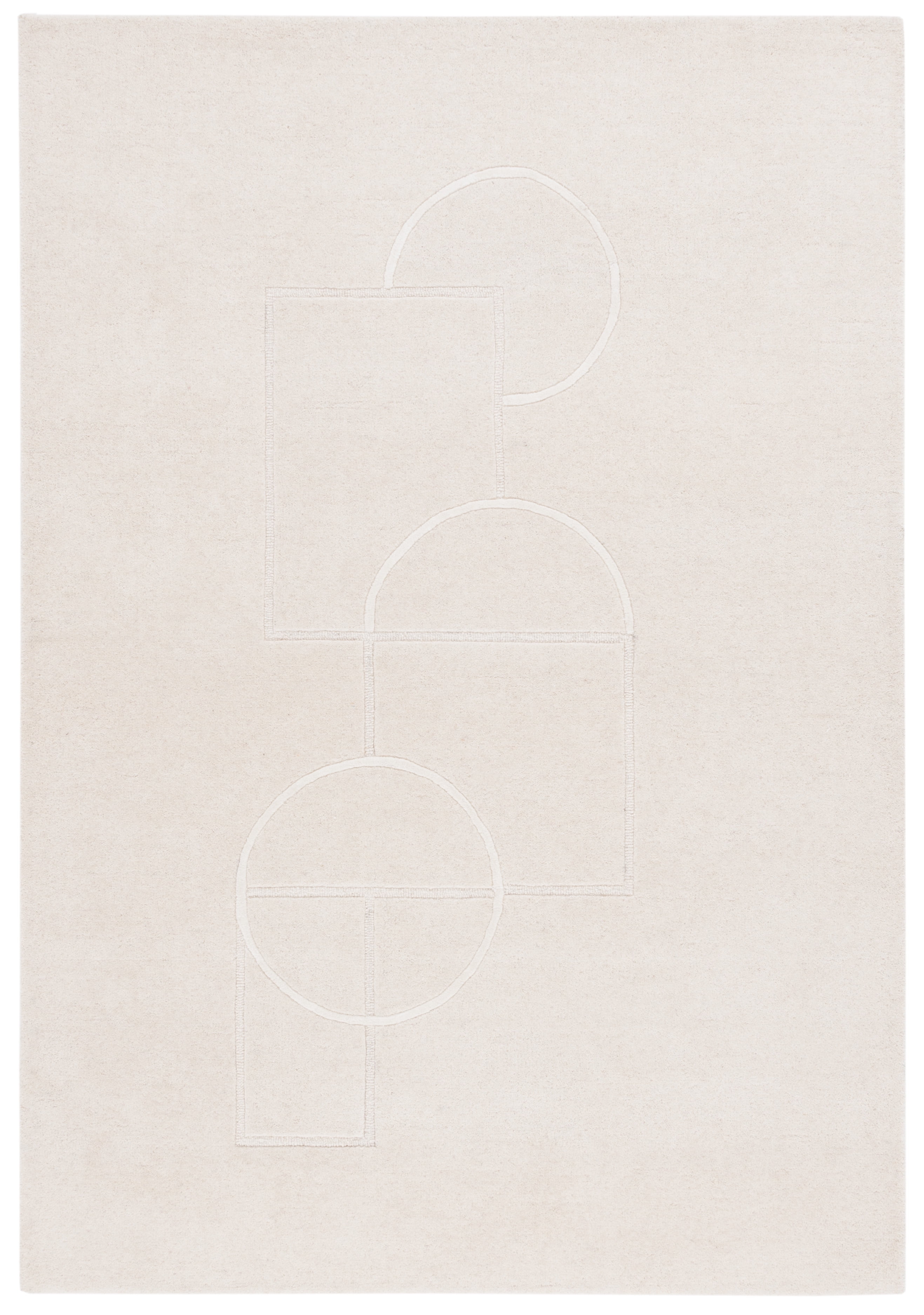 SAFAVIEH Soho Emory Geometric Area Rug, Beige/Ivory, 4' x 6'