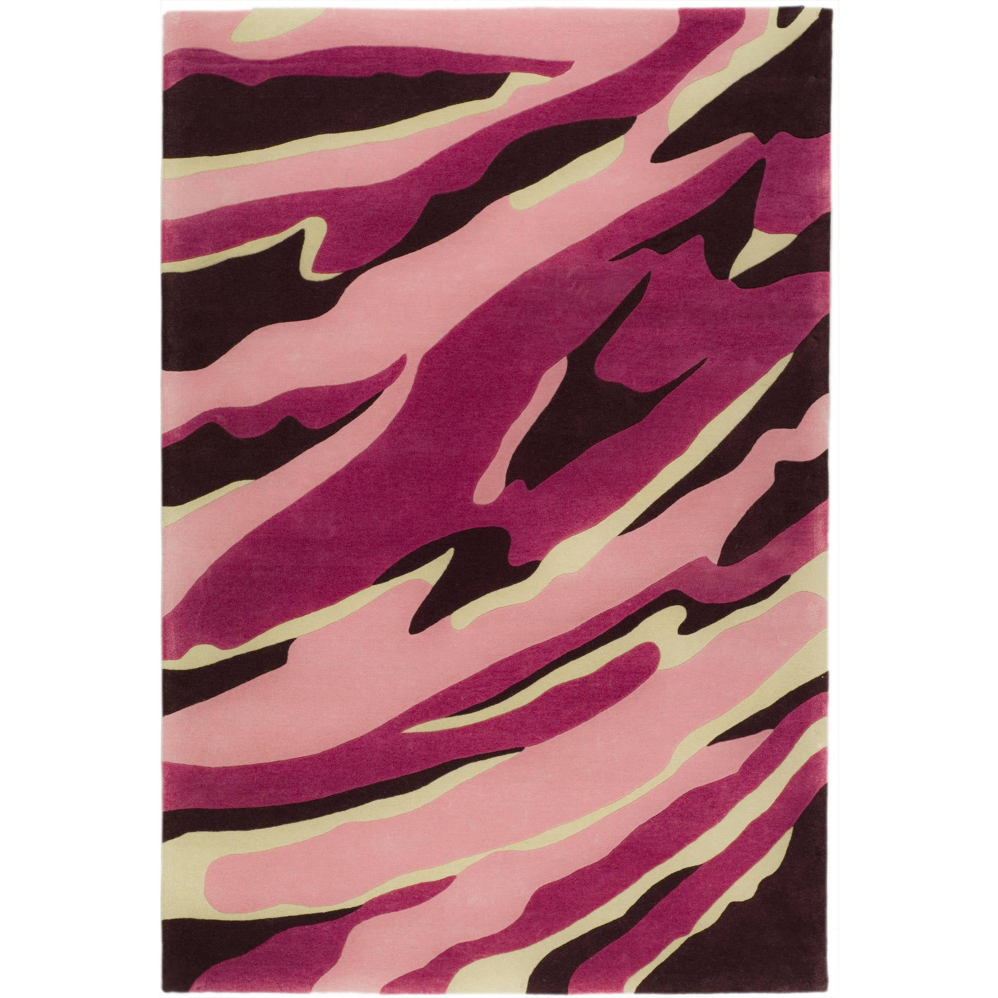 SAFAVIEH Soho Evelyn Abstract Wool Area Rug, Pink/Rose, 3'6