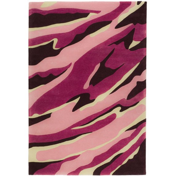 SAFAVIEH Soho Evelyn Abstract Wool Area Rug, Pink/Rose, 3'6" x 5'6"