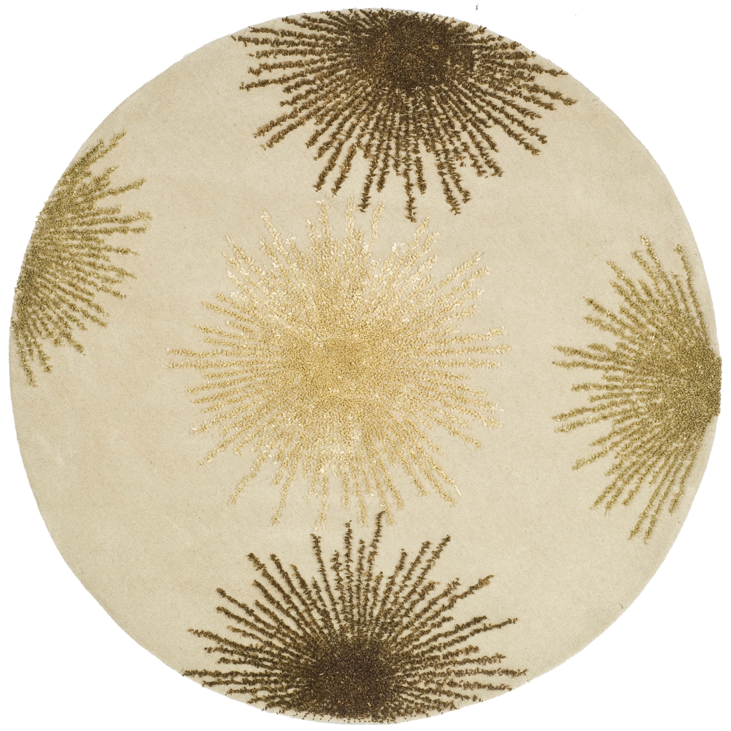 Celebration Rug SAFAVIEH Soho Fiesta Geometric Area Rug, Beige, 6' x 6' Round - Walmart.com