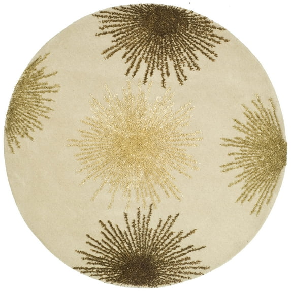SAFAVIEH Soho Fiesta Geometric Area Rug, Beige, 6' x 6' Round