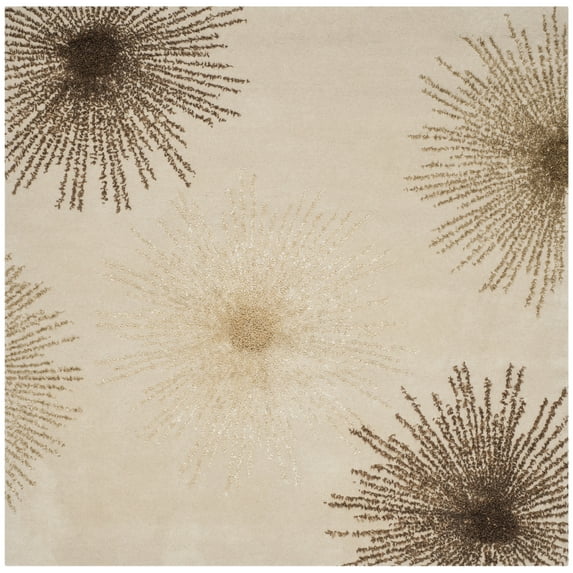 SAFAVIEH Soho Fiesta Geometric Area Rug, Beige, 6' x 6' Square