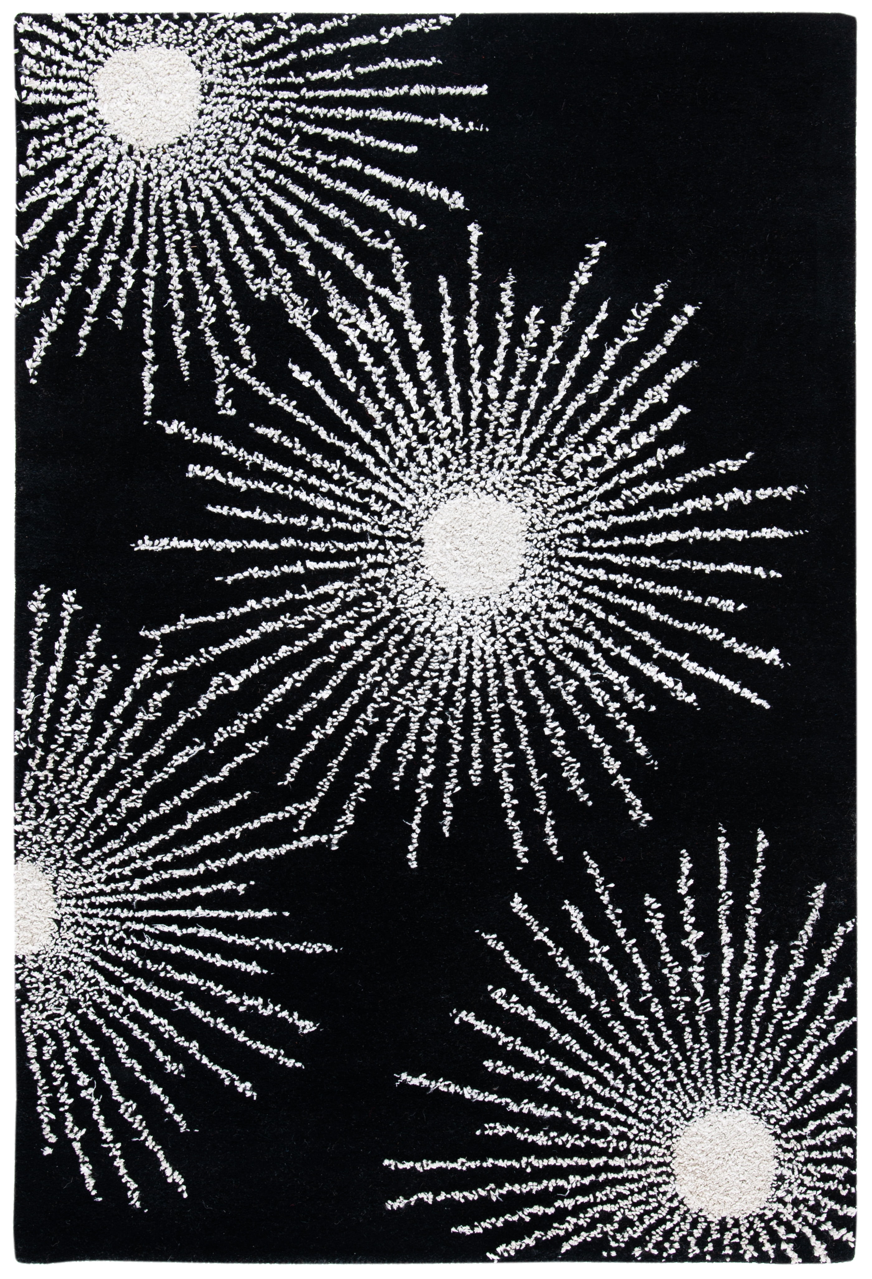 SAFAVIEH Soho Fiesta Geometric Area Rug, Black/White, 3'6" x 5'6"