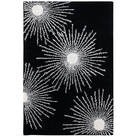 SAFAVIEH Soho Fiesta Geometric Area Rug, Black/White, 3'6" x 5'6"