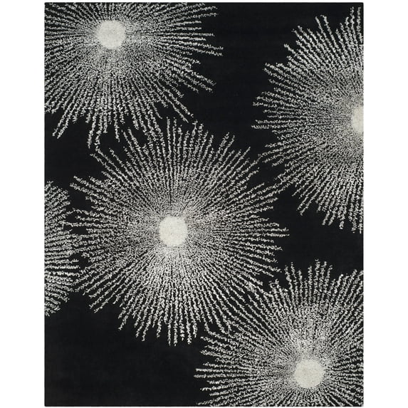 SAFAVIEH Soho Fiesta Geometric Area Rug, Black/White, 7'6" x 9'6"