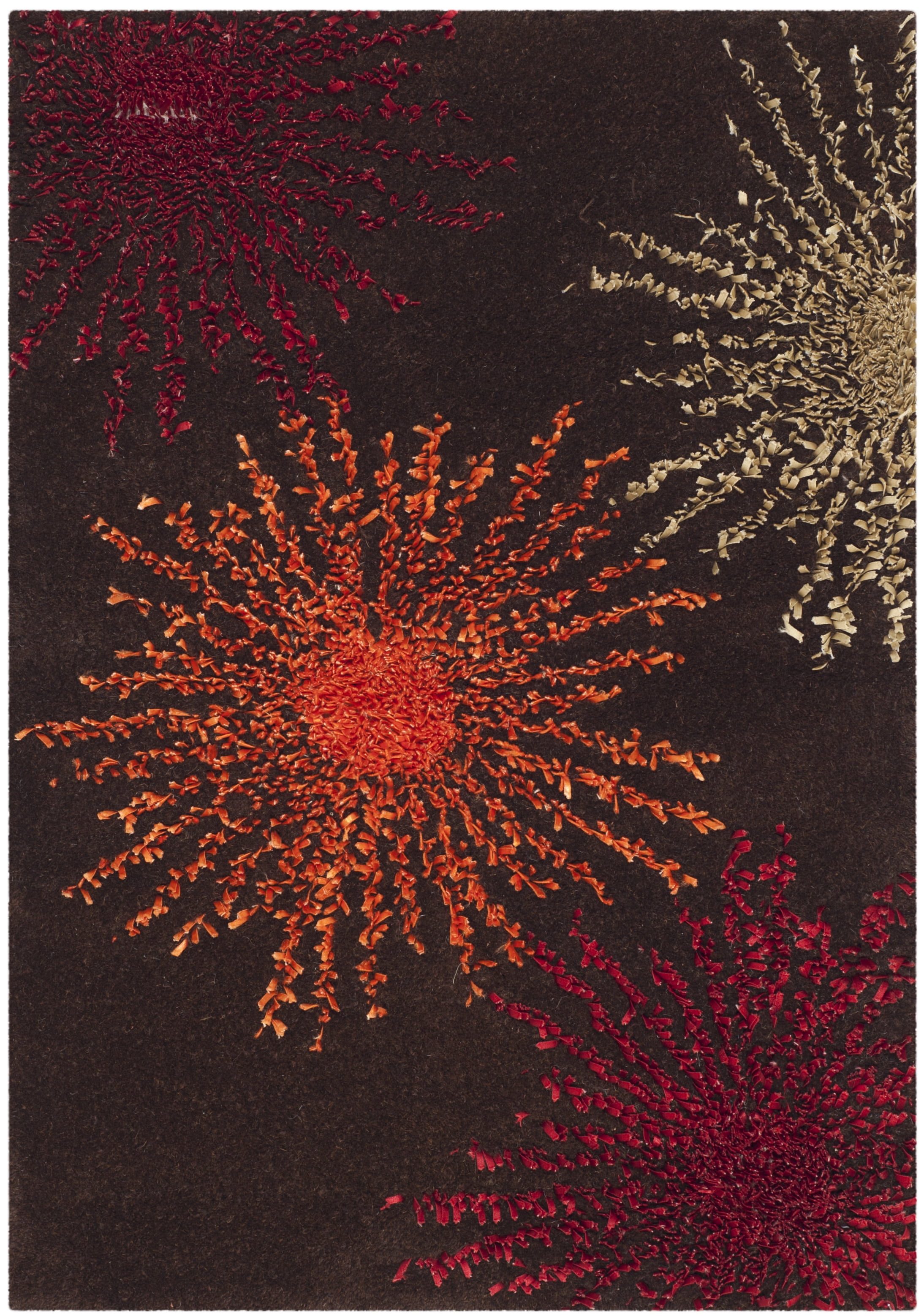 SAFAVIEH Soho Fiesta Geometric Area Rug, Brown/Multi, 2'6" x 4'