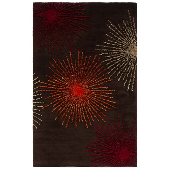 SAFAVIEH Soho Fiesta Geometric Area Rug, Brown/Multi, 5' x 8'